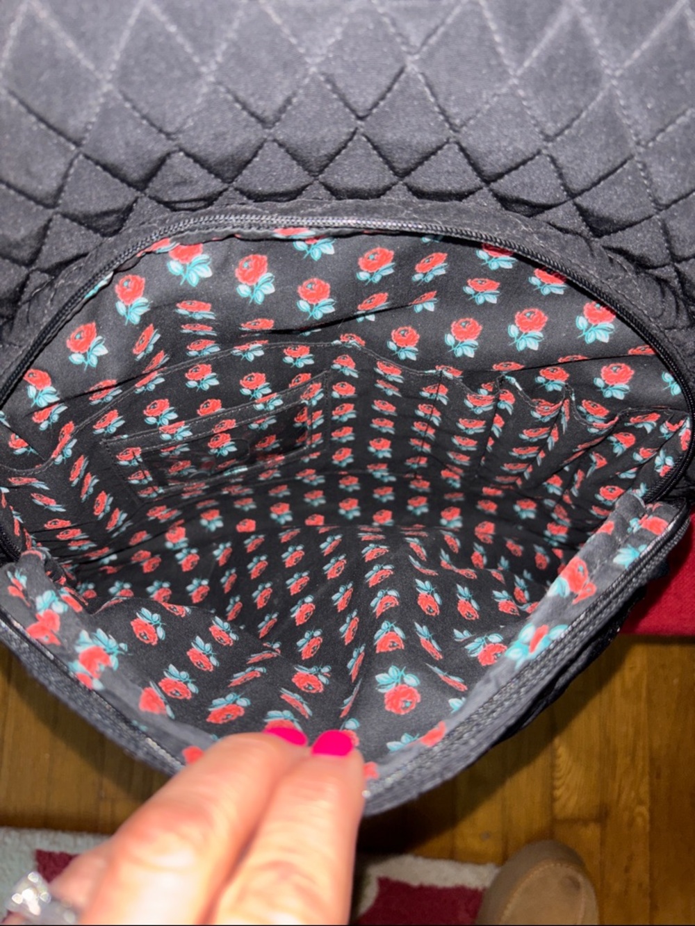 Quilted Black Backpack - Everyday Carry - Picture 3 of 14
